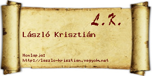 László Krisztián névjegykártya