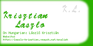krisztian laszlo business card